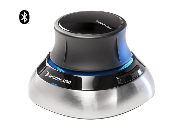 3Dconnexion SpaceMouse Wireless - 3D-mus - 2 knapper - trådløs - Bluetooth, 2.4 GHz