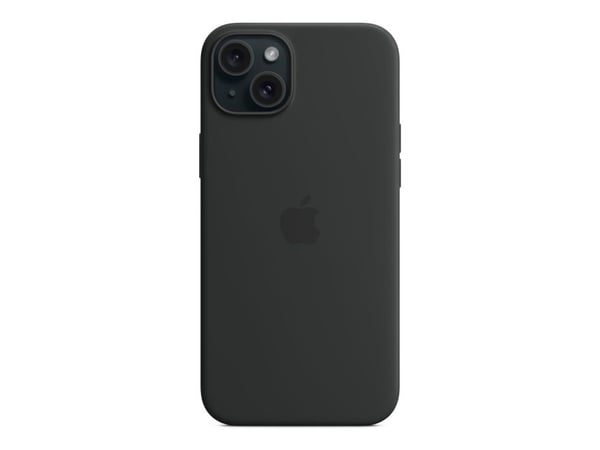 Apple - Baksidedeksel for mobiltelefon - MagSafe-samsvar - silikon - svart - for iPhone 15 Plus
