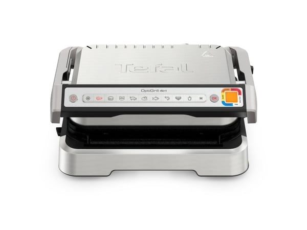 Tefal OptiGrill 4in1 GC774D30, Sort, Sølv, Rektangulær, Knapper, 1 zone(s), Hengslet Lokk, Status