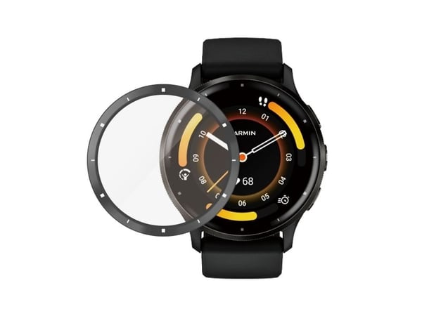 PanzerGlass - Skjermbeskyttelse for smart armbåndsur - glass - rammefarge svart - for Garmin Venu 3