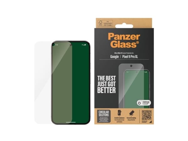 PanzerGlass - Skjermbeskyttelse for mobiltelefon - ultrabred passform - glass - for Google Pixel 9 Pro XL