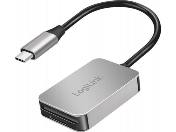 LogiLink USB 3.0 Cardreader, USB-C, SD / microSD, aluminum