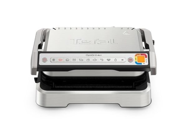 Tefal OptiGrill 4in1 GC774D30, Sort, Sølv, Rektangulær, Knapper, 1 zone(s), Hengslet Lokk, Status