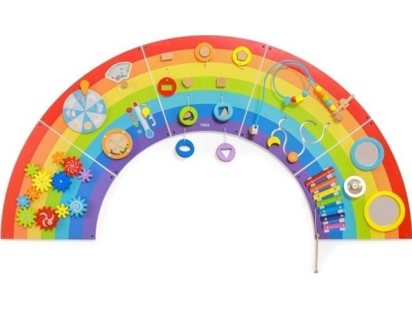 Viga Toys tre sensorisk manipulasjonsbane EDU Vaivorykšte