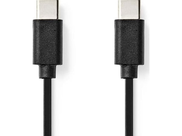 Nedis CCGL60700BK10, 1 m, USB C, USB C, USB 2.0, 0,48 Gbit/s, Sort