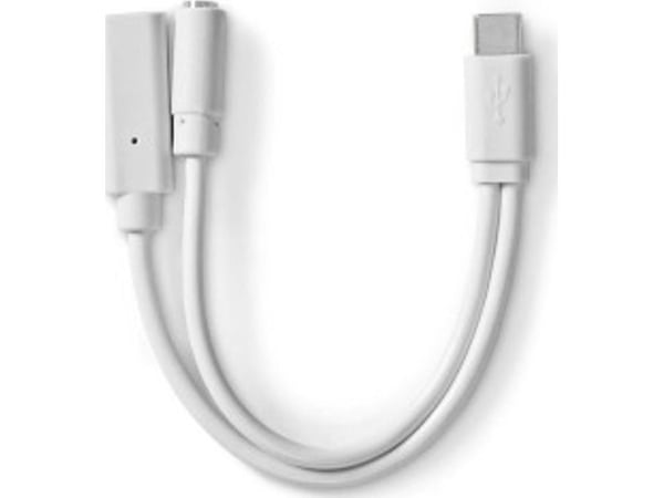Nedis USB-sovitin Nedis CCGB64922WT01 USB-kaapeli 0,1 m USB 2.0 USB C Valkoinen