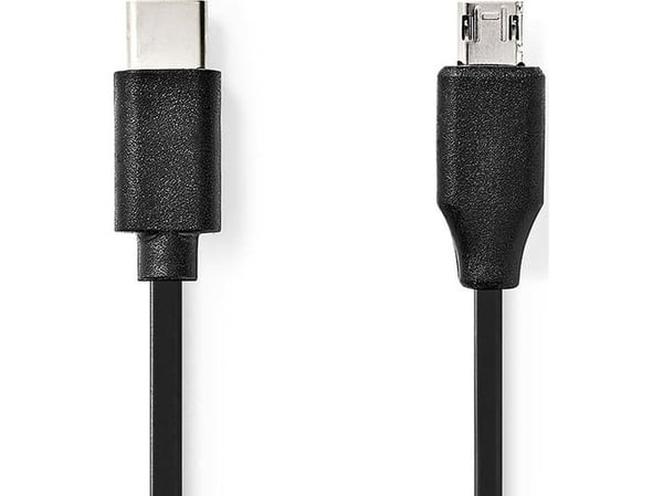 Nedis CCGL60750BK10, 1 m, Micro-USB B, USB A, USB 2.0, 0,48 Gbit/s, Sort