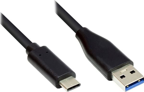 Gode tilkoblinger tilkoblingskabel 0,5 m USB 3.0 USB-C til USB 3.0 A svart