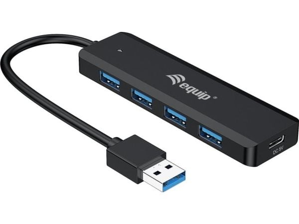Equip 128959, USB 3.2 Gen 1 (3.1 Gen 1) Type-A, USB 3.2 Gen 1 (3.1 Gen 1) Type-A, 5000 Mbps, Musta, 0,15 m, Kiina