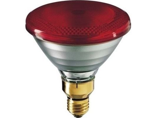 Philips PAR38 E27 175W IR varmelampe, rød