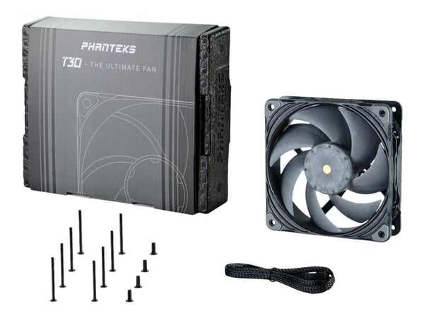 Phanteks PH-F120T30_BG Tietokoneen jäähdytysjärjestelmän tuuletin 12 cm Musta 1 kpl