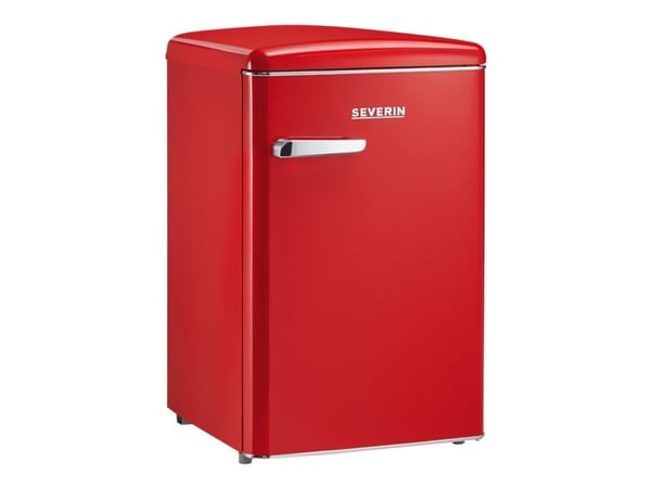 SEVERIN Retro RKS 8830 - Kjøleskap med fryserboks - tabletop - bredde: 55 cm - dybde: 61.5 cm - høyde: 89.5 cm - 108 liter - Klasse D - rød