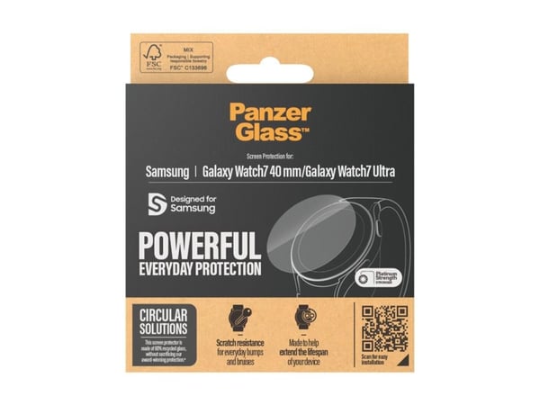 PanzerGlass - Skjermbeskyttelse for smart armbåndsur - glass - for Samsung Galaxy Watch7 (40 mm)