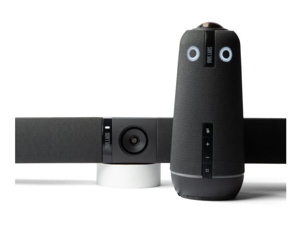 Owl Labs Meeting Owl 4+ - Videokonferanseinnretning - Certified for Microsoft Teams Rooms - koksgrå - med Owl Bar - power adapter included