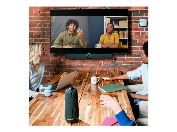 Owl Labs Meeting Owl 4+ - Videokonferanseinnretning - Certified for Microsoft Teams Rooms - koksgrå - med Owl Bar - power adapter included