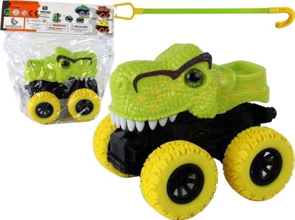 LeanToys terrängfordon Tyranozaur Rex gummihjul Grön