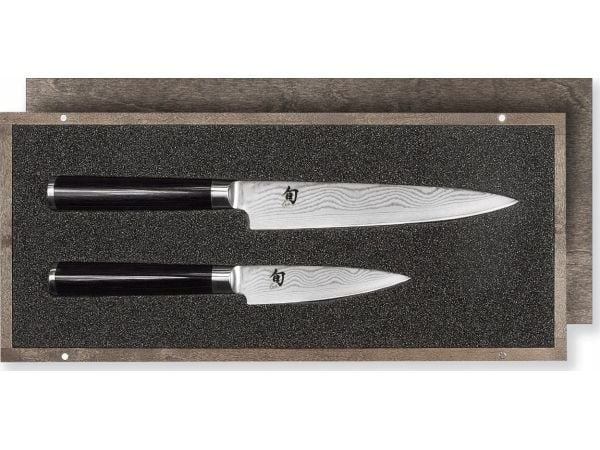 kai DMS-210, Kniv / Skjærer eske sett, Stål, Tre, Rustfritt stål, Sort, Japan