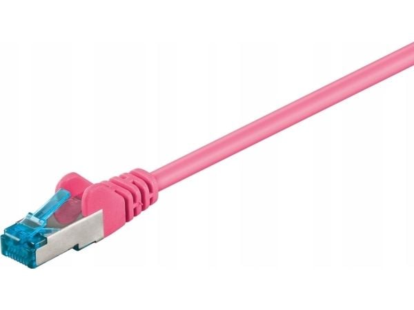 Goobay CAT 6A sammankopplingskabel, S/FTP (PiMF), Lila - Kabellängd 0,25 m
