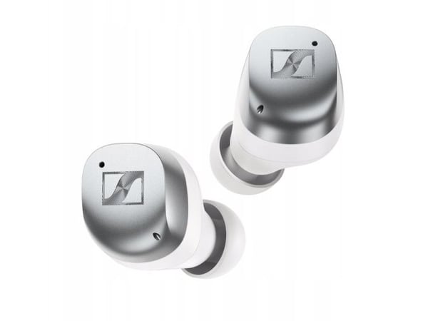 Sennheiser MOMENTUM True Wireless 4 - True wireless-hodetelefoner med mikrofon - i øret - Bluetooth - aktiv støydemping - hvit sølvfarge