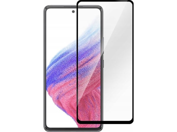 eSTUFF Titan Shield - Skjermbeskyttelse for mobiltelefon - full deksel - glass - rammefarge svart - for Samsung Galaxy A53 5G