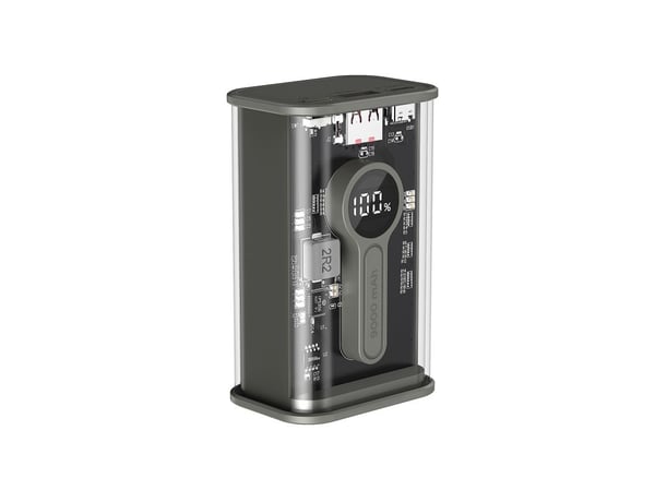 Gembird PB09-TQC3-01, 9000 mAh, Litium polymeeri (LiPo), Quick Charge 3.0, 40 W, musta, Läpinäkyvä