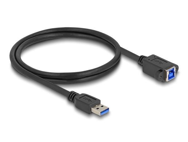 Delock 80485 - USB 3.0-kabel A hann til B hunn 1,0 m - kabel - digital/data (80485)