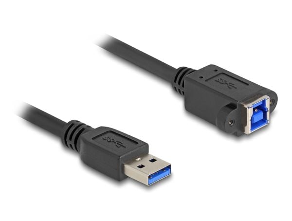 Delock 80485 - USB 3.0-kabel A hann til B hunn 1,0 m - kabel - digital/data (80485)
