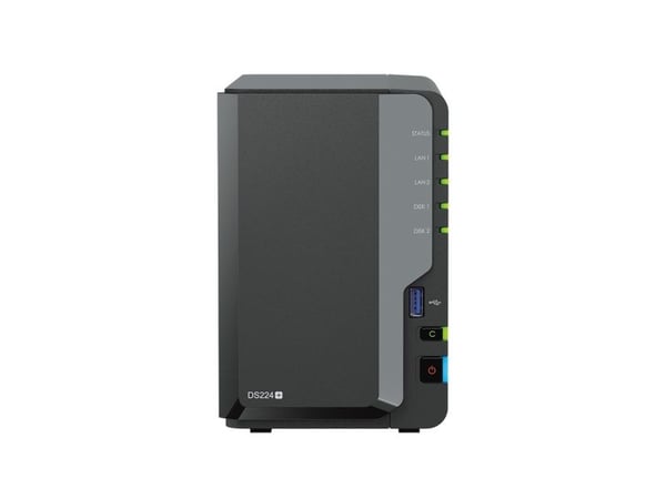 Synology DiskStation DS224+ 2-spors NAS-server tomt kabinett + 2x WD Red NAS 3,5"" HDD 6TB harddisk