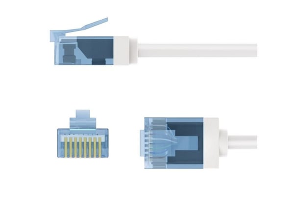 Goobay 74301, 10 m, Cat6a, U/UTP (UTP), RJ-45, RJ-45, Hvit