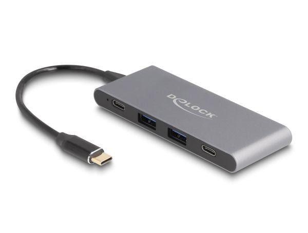 Delock - Hub - 10 Gbps - 2 x USB 3.2 Gen 2 + 2 x USB-C 3.2 Gen 2 - stasjonær