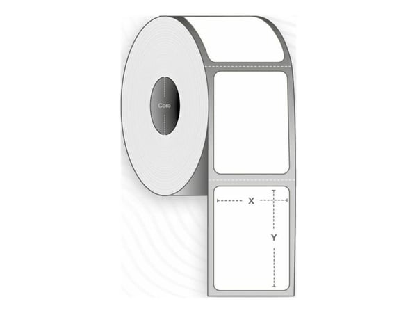 Capture - Permanet adhesiv - belagt - perforert - hvit - 25 x 76 mm 11160 etikett(er) (12 rull(er) x 930) merkelapper (alternativ for: Zebra 3007207)