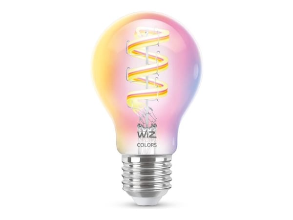 WiZ Colors - LED-filamentlyspære - form: A60 - klar finish - E27 - 6.3 W (ekvivalent 40 W) - klasse G - RGB-lys - 2200-6500 K