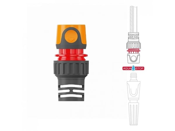 Daewoo DWC2519, Slangekontakt, 3/4 5/8", Plast, Grå, Oransje
