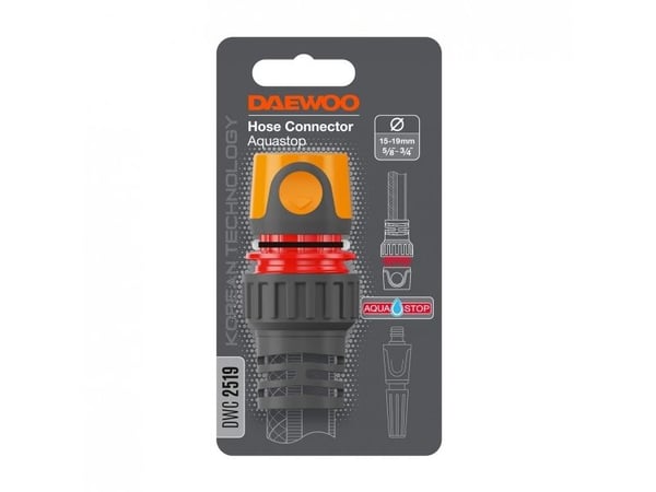 Daewoo DWC2519, Slangekontakt, 3/4 5/8", Plast, Grå, Oransje