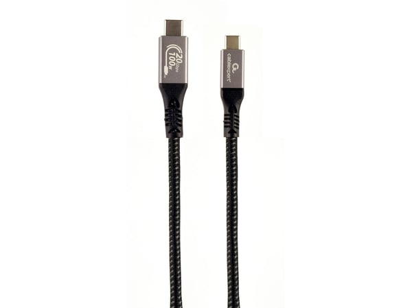 Cablexpert Premium - USB-kabel - USB-C (hann) til USB-C (hann) - USB 3.2 Gen 2x2 - 1.5 m - 4K 60Hz støtte, flettet, data & lading