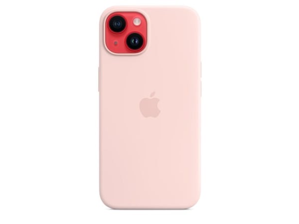 Apple - Baksidedeksel for mobiltelefon - MagSafe-samsvar - silikon - krittrosa - for iPhone 14