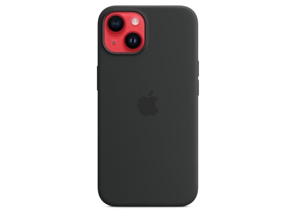 Apple - Bagsidecover til mobiltelefon - MagSafe-kompatibilitet - silikoni - midnat - for iPhone 14