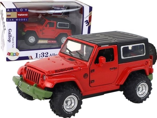 Off-road car battery powered friction drive Metal Red 1:32