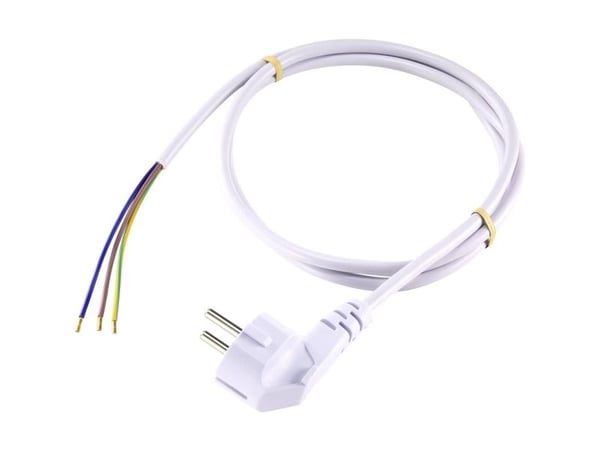 Conrad SY-5043482 Virtajohto valkoinen 2,00 m, 2 m, CEE7/7, 230 V, 16 A