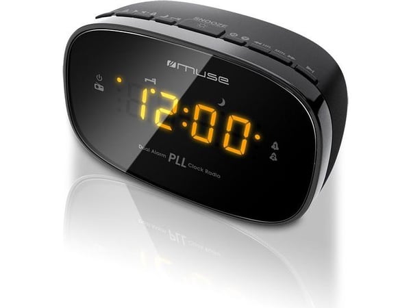 Muse M-150CR, Klockradio, FM, PLL, Automatisk scanning, Automatisk lagring, LED, 1,52 cm (0.6"), Radio/summer