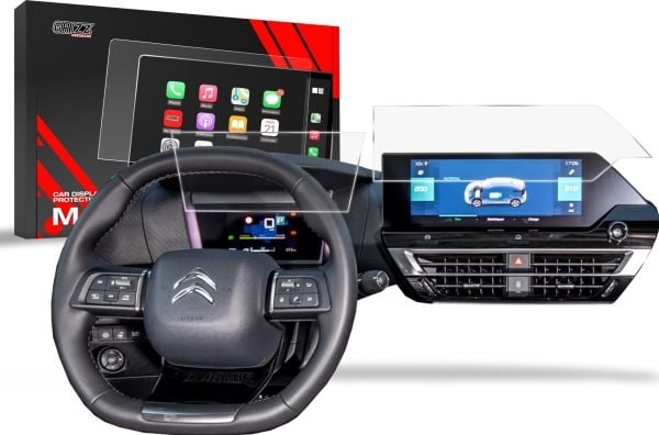 GrizzGlass matt folie GrizzGlass CarDisplay-beskyttelse til Citroen C4 3 10" 2021–2024 [2 i 1]