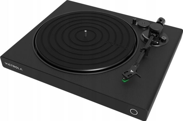 Victrola Hi-Res Onyx, Remdriven skivtallrik, Svart, Silver, Gjuten aluminium, Kolfiber, MDF, Plast, Gjuten aluminium, 33 1/3,45 RPM, 45 dB