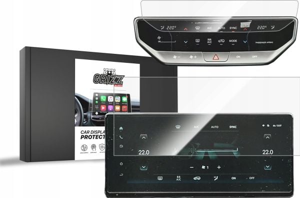 GrizzGlass GrizzGlass CarDisplay Protection keramisk folie for SsangYoung REXTON 12,3" 2023-2024 [2in1]