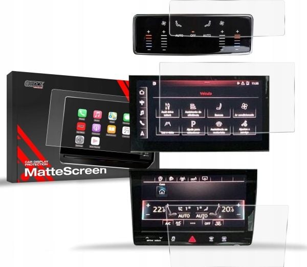 GrizzGlass matt film skjermbeskyttelse til bil for Audi Q7 2019-2024 [3w1]