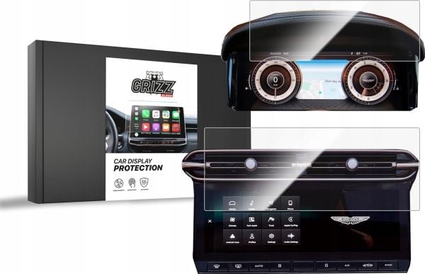 GrizzGlass keramisk film GrizzGlass CarDisplay Protection for Aston Martin DB12 2024 [2-i-1]
