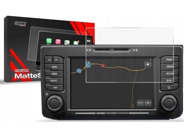 Etui til navigasjon GrizzGlass folie matt, CarDisplay Protection til Scania R 8"