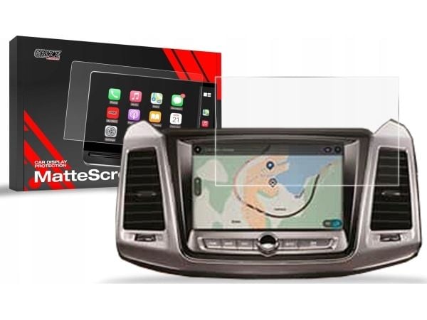GrizzGlass matt foliedeksel GrizzGlass CarDisplay Protection for SsangYoung Musso Grand 8" 2023-2024