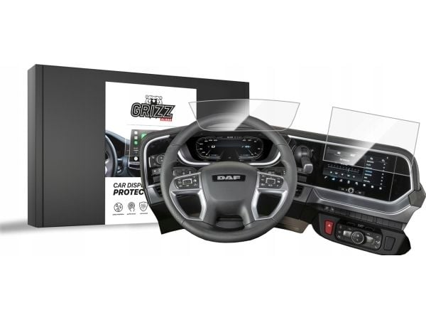 GrizzGlass GrizzGlass Car Display Protection keramisk folie for DAF XDC NGD [2in1]