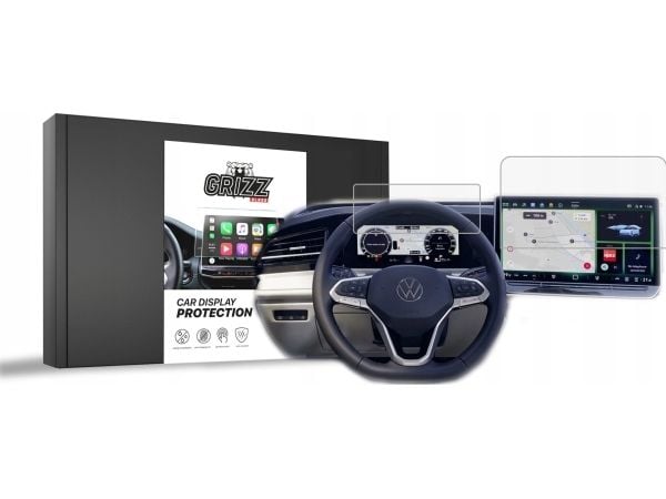 GrizzGlass matt beskyttelsesfilm til bilskjerm CarDisplay Volkswagen VW Passat B9 15" 2024 [2-i-1]