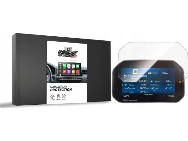 GrizzGlass keramisk film GrizzGlass CarDisplay Protection til BMW S 1000 RR 6,5" TFT 2019-2024